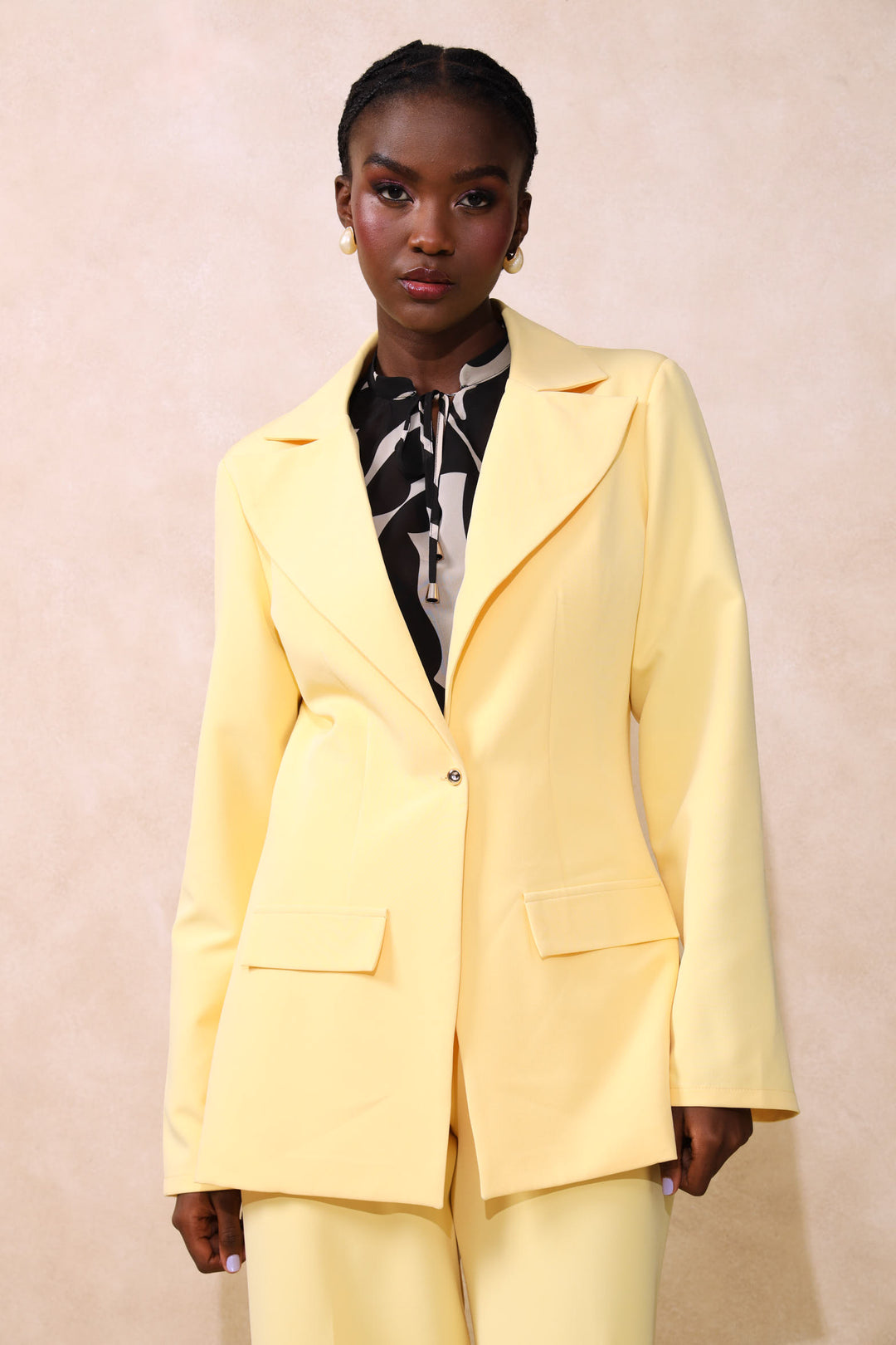 Slim Fit Blazer - Butter Yellow