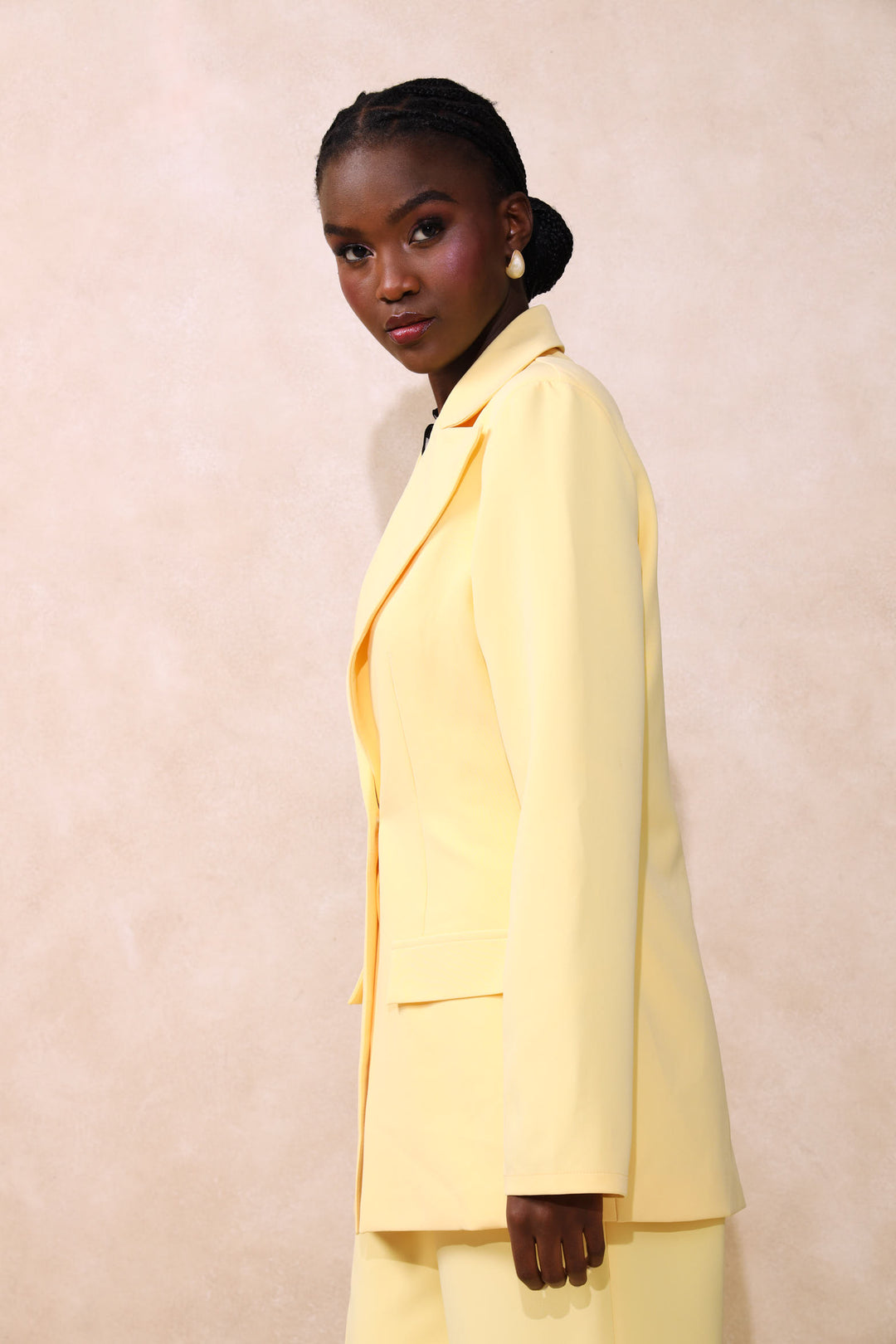 Slim Fit Blazer - Butter Yellow