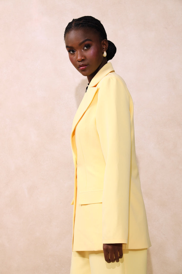 Slim Fit Blazer - Butter Yellow