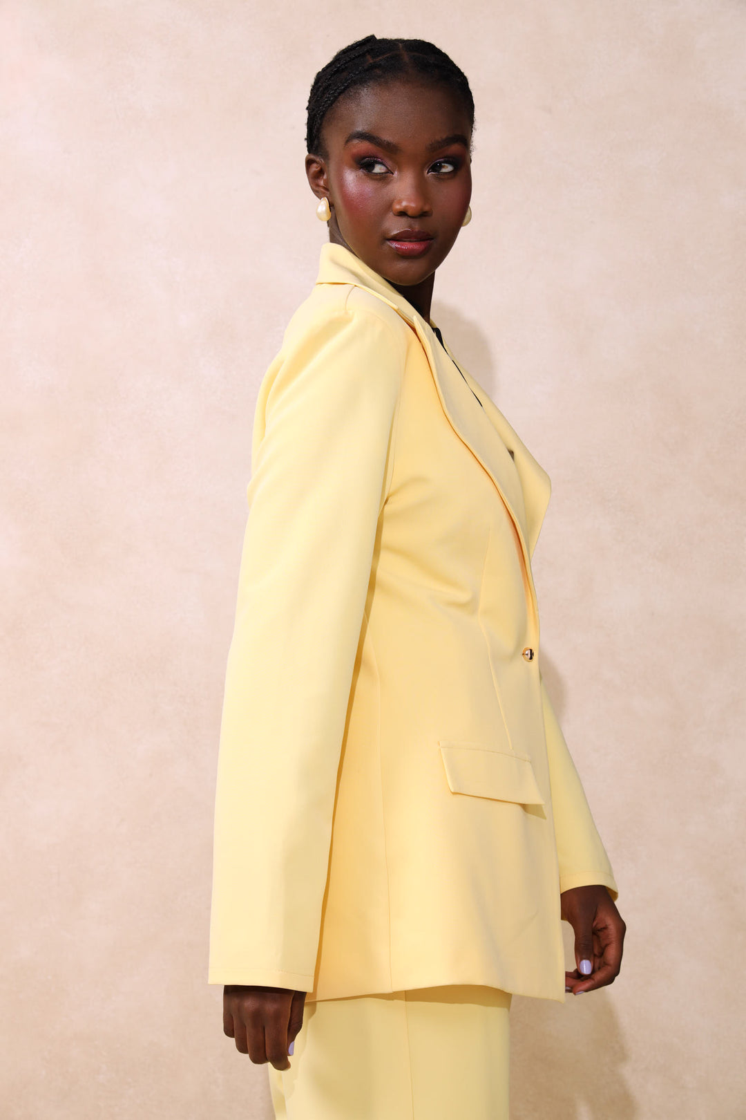 Slim Fit Blazer - Butter Yellow