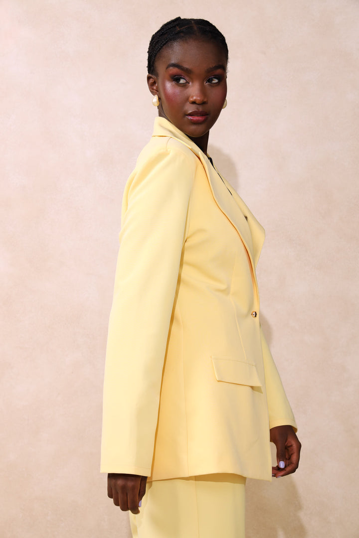 Slim Fit Blazer - Butter Yellow