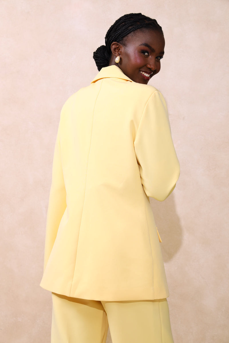 Slim Fit Blazer - Butter Yellow