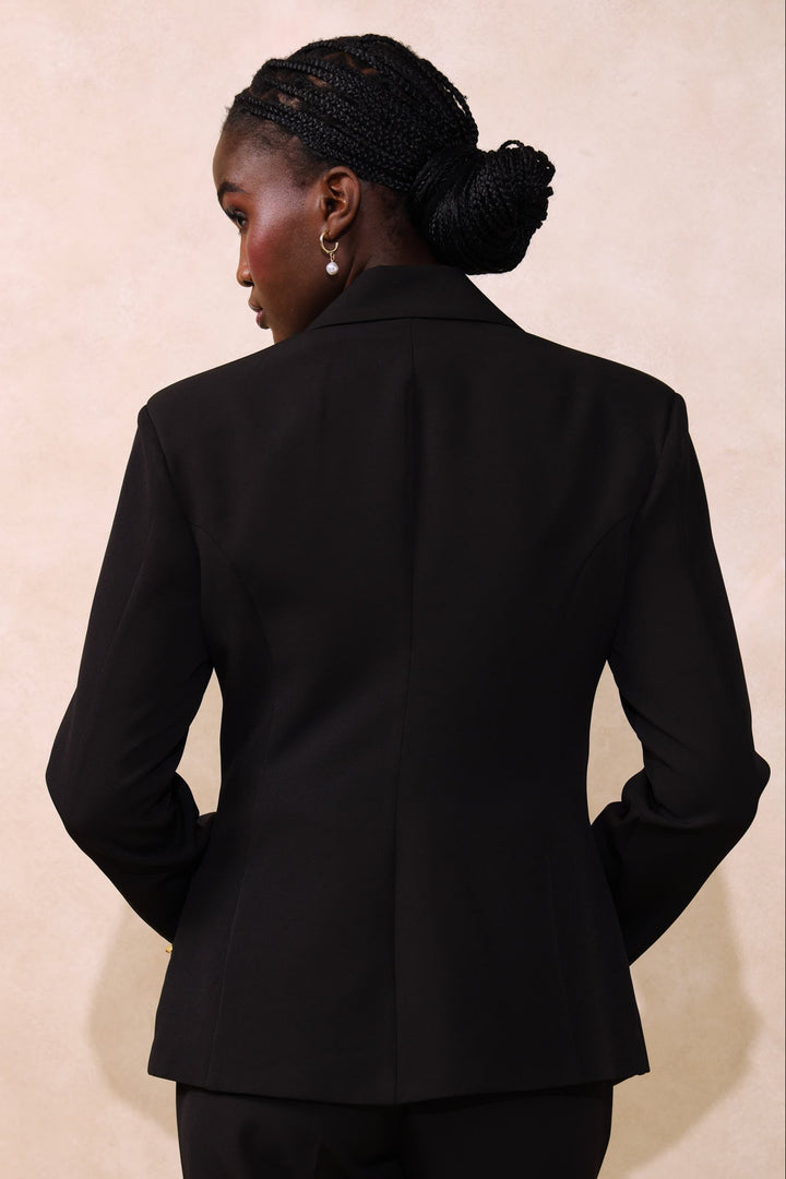 Double Work Blazer - Black