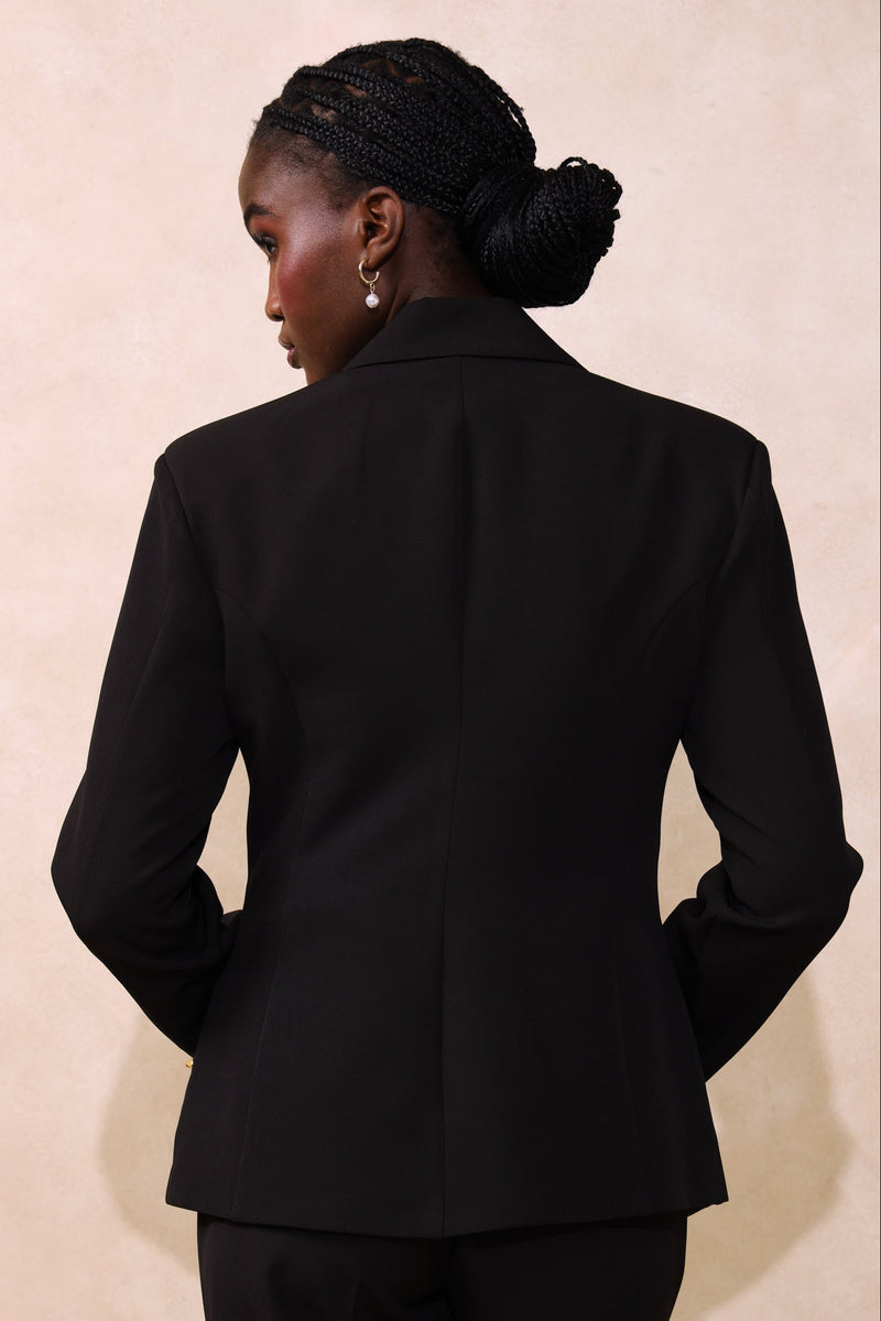 Double Work Blazer - Black