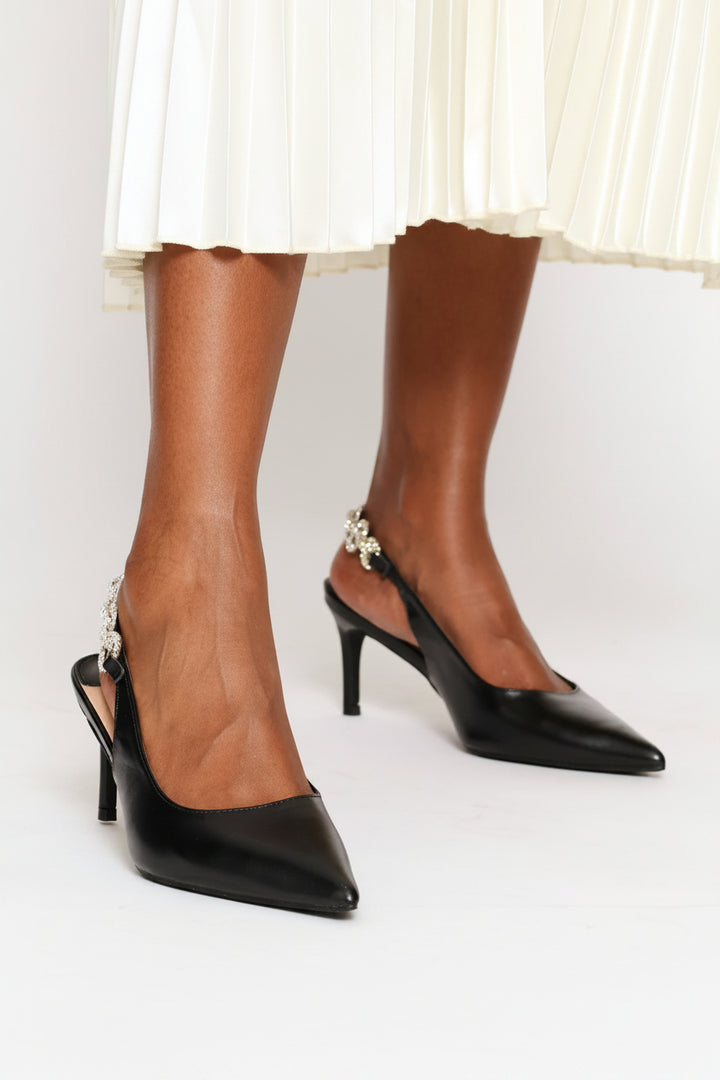 Nola 1 Slingback Heel - Black