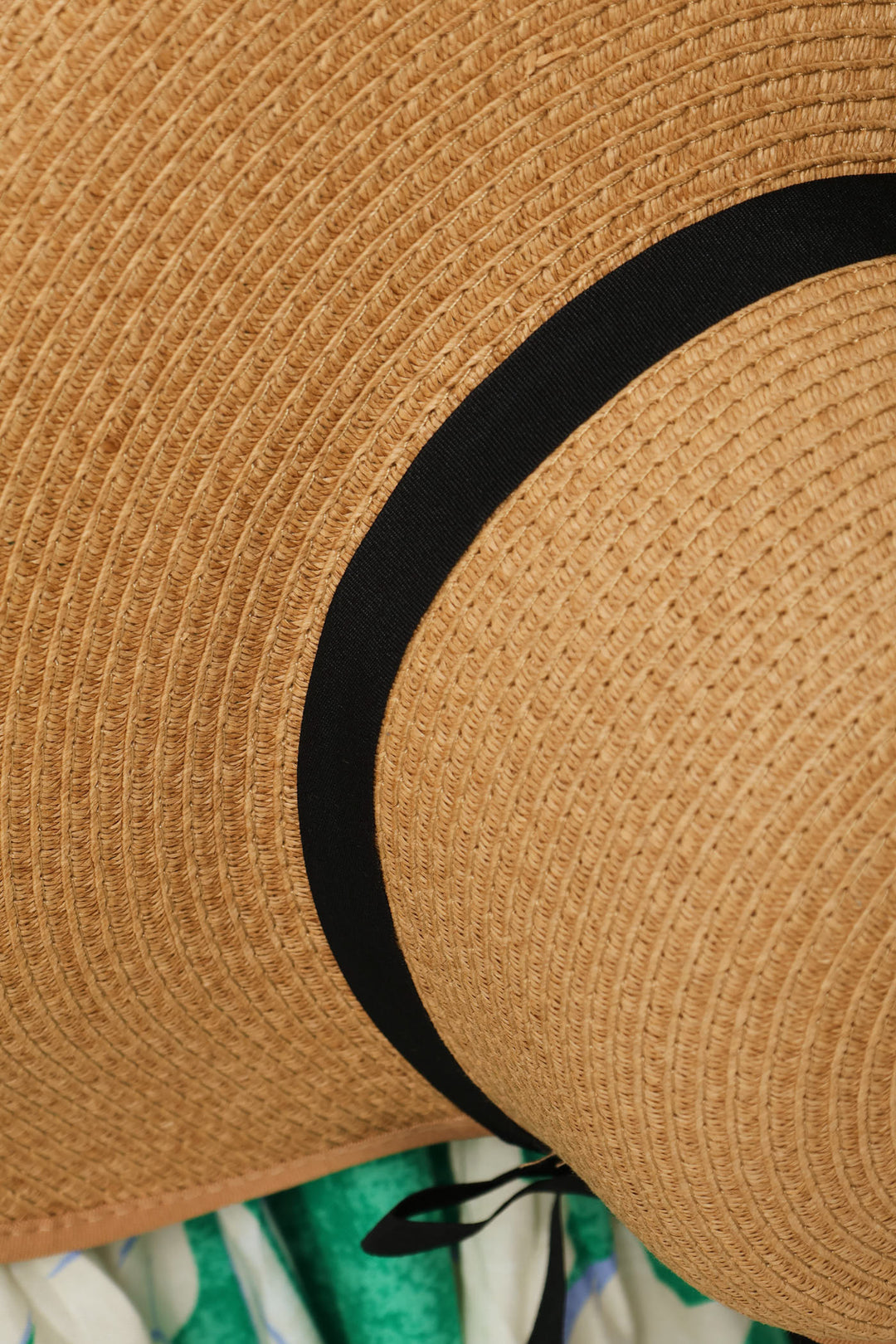 Black Bow Sunhat - Tan