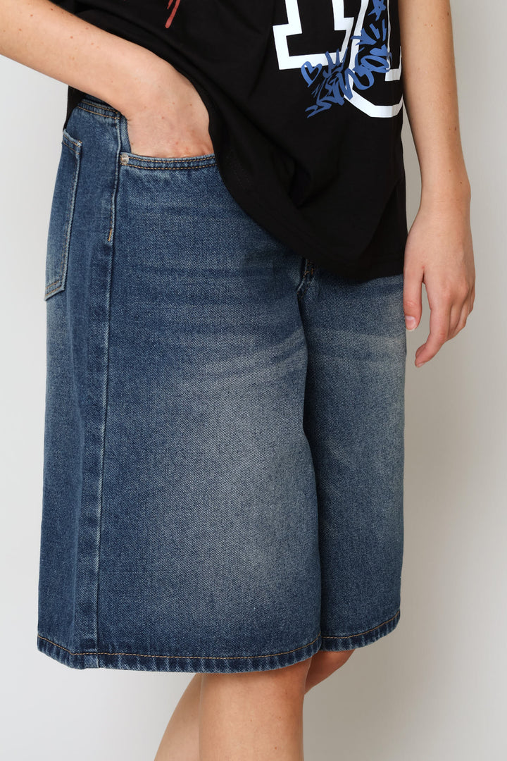 Baggy Bermuda Jort - Salty Mid Wash