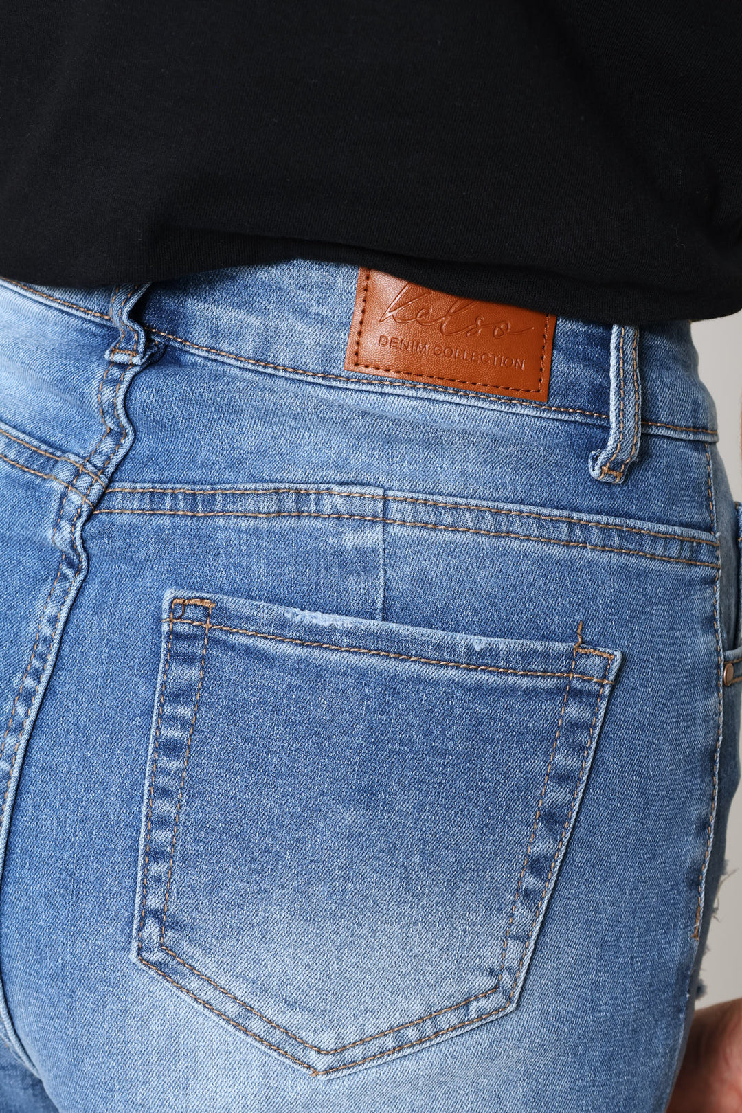 Rip & Repair Roll Hem Bermuda Short - Stonewash
