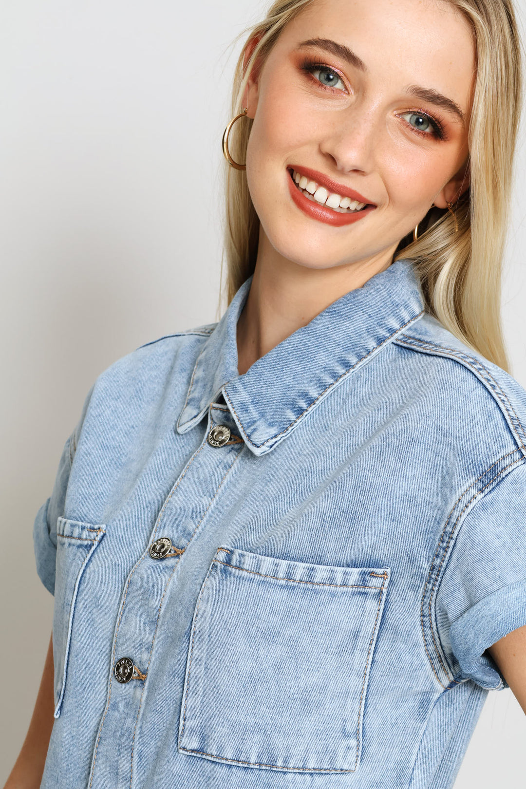Denim Jumpsuit - Mid Wash