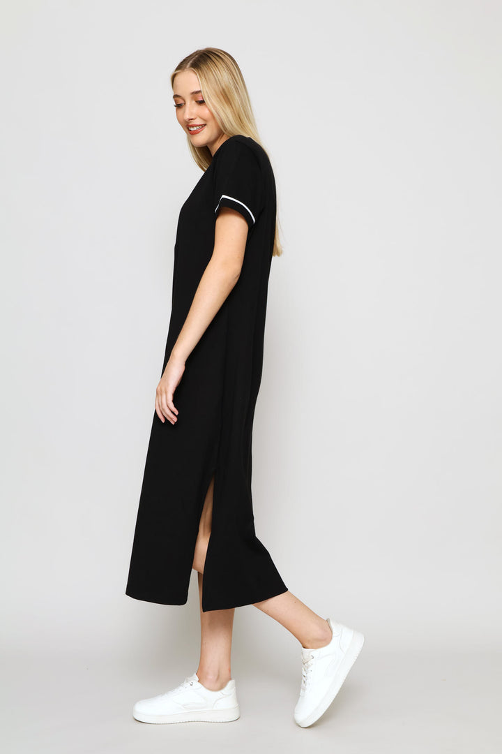 Essential Elevated Tipping Dress - Black