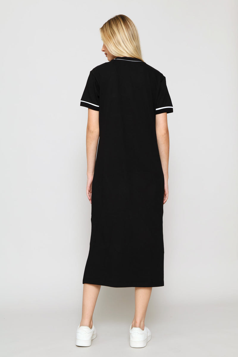 Essential Elevated Tipping Dress - Black