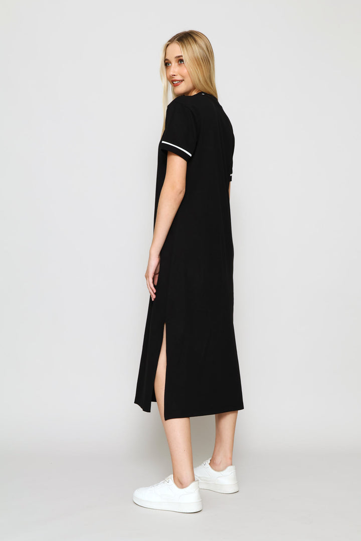 Essential Elevated Tipping Dress - Black
