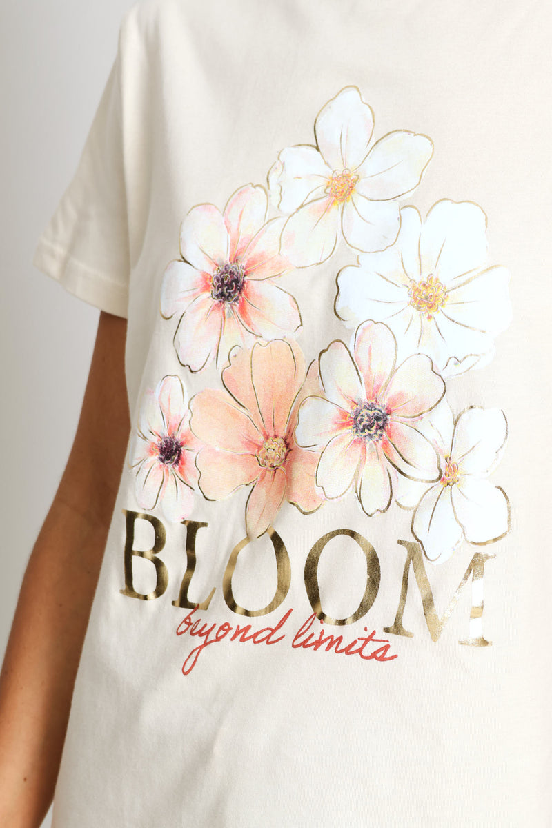Bloom Where You Are Planted Tee - Cement