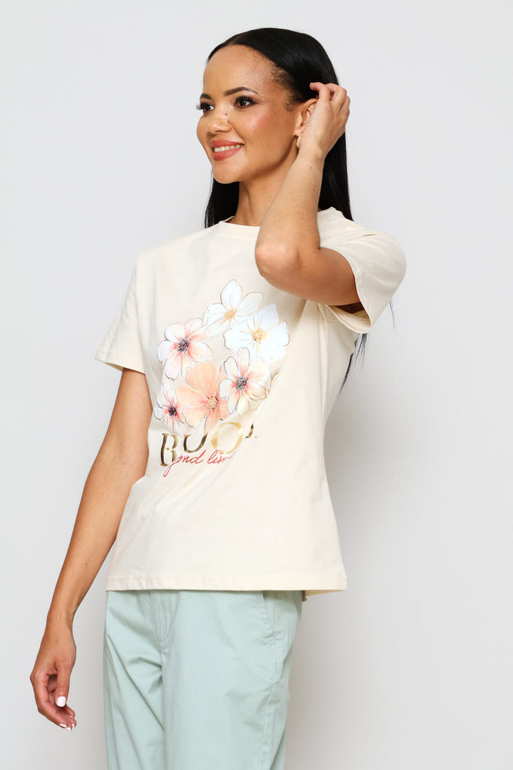 Bloom Where You Are Planted Tee - Cement