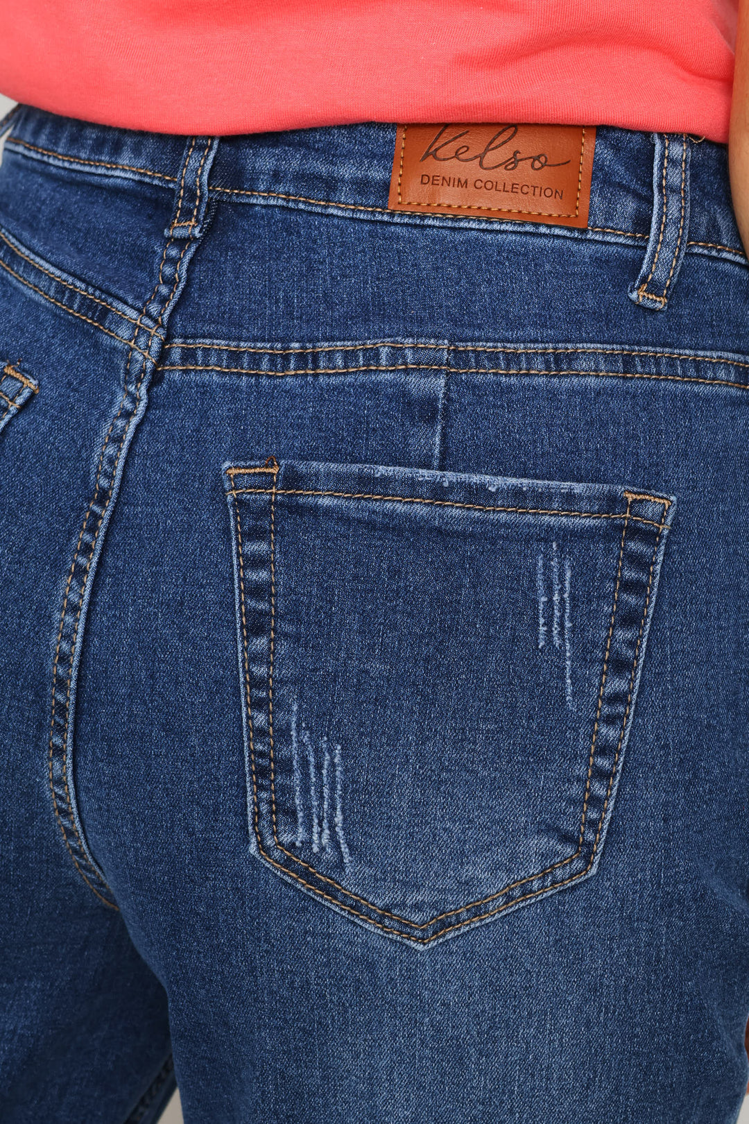 Hi-Rise Rip & Repair Turnup Mom Jean - Stonewash