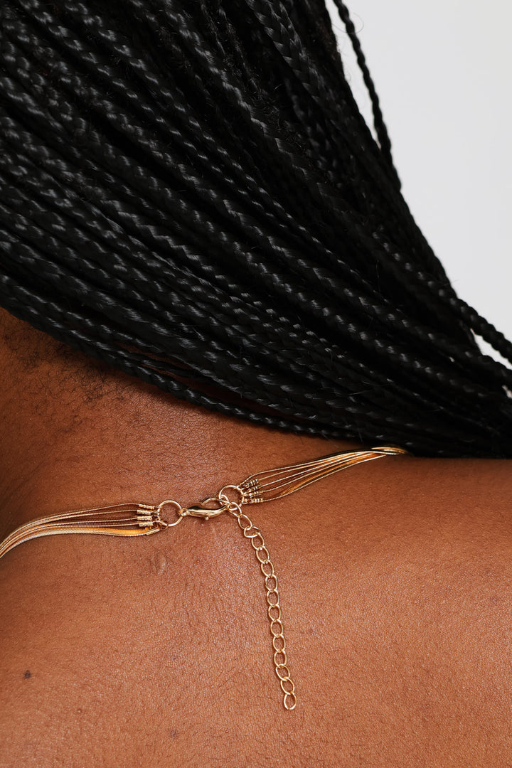 Multi Layer Snake Chain Neckalce - Gold