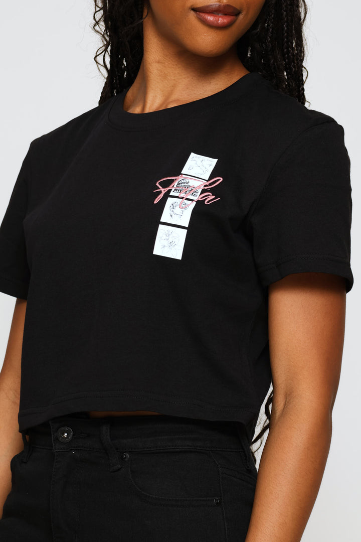 Lexie Crop T-Shirt - Black
