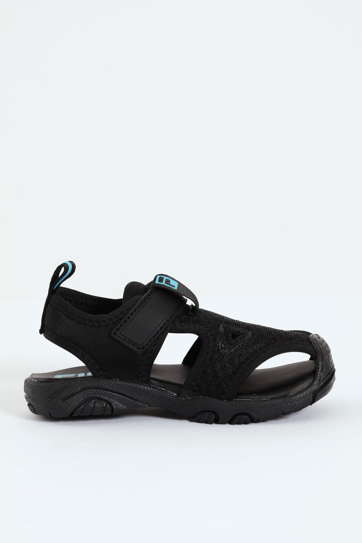 Pre-Boys Aqua Sandal - Black