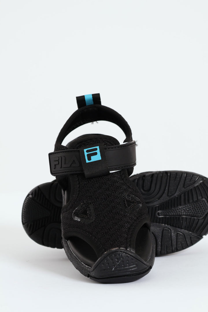 Pre-Boys Aqua Sandal - Black