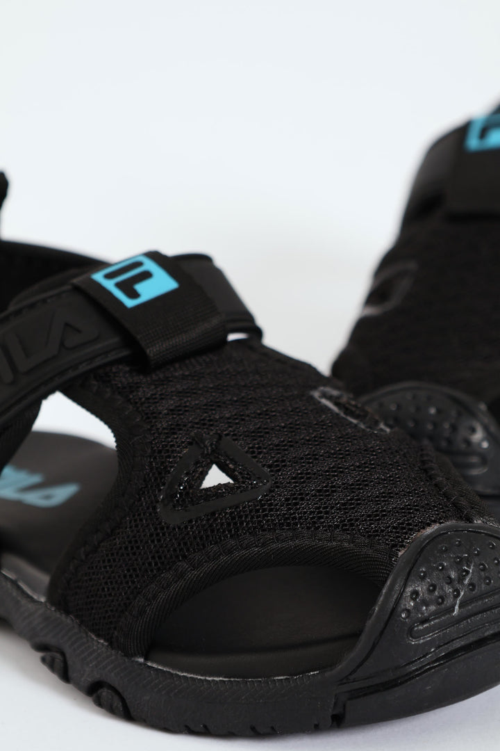 Pre-Boys Aqua Sandal - Black
