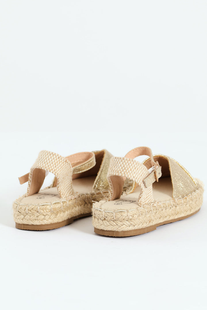 Pre-Girls Espadrille Pump - Gold