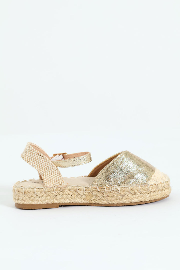 Pre-Girls Espadrille Pump - Gold