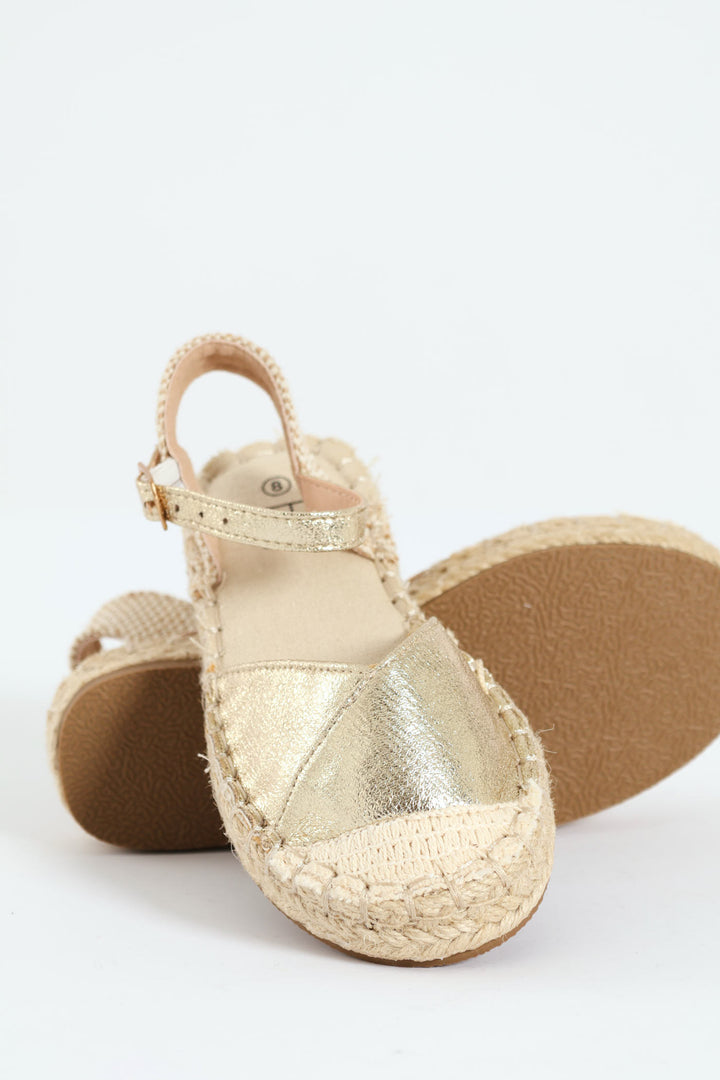 Pre-Girls Espadrille Pump - Gold