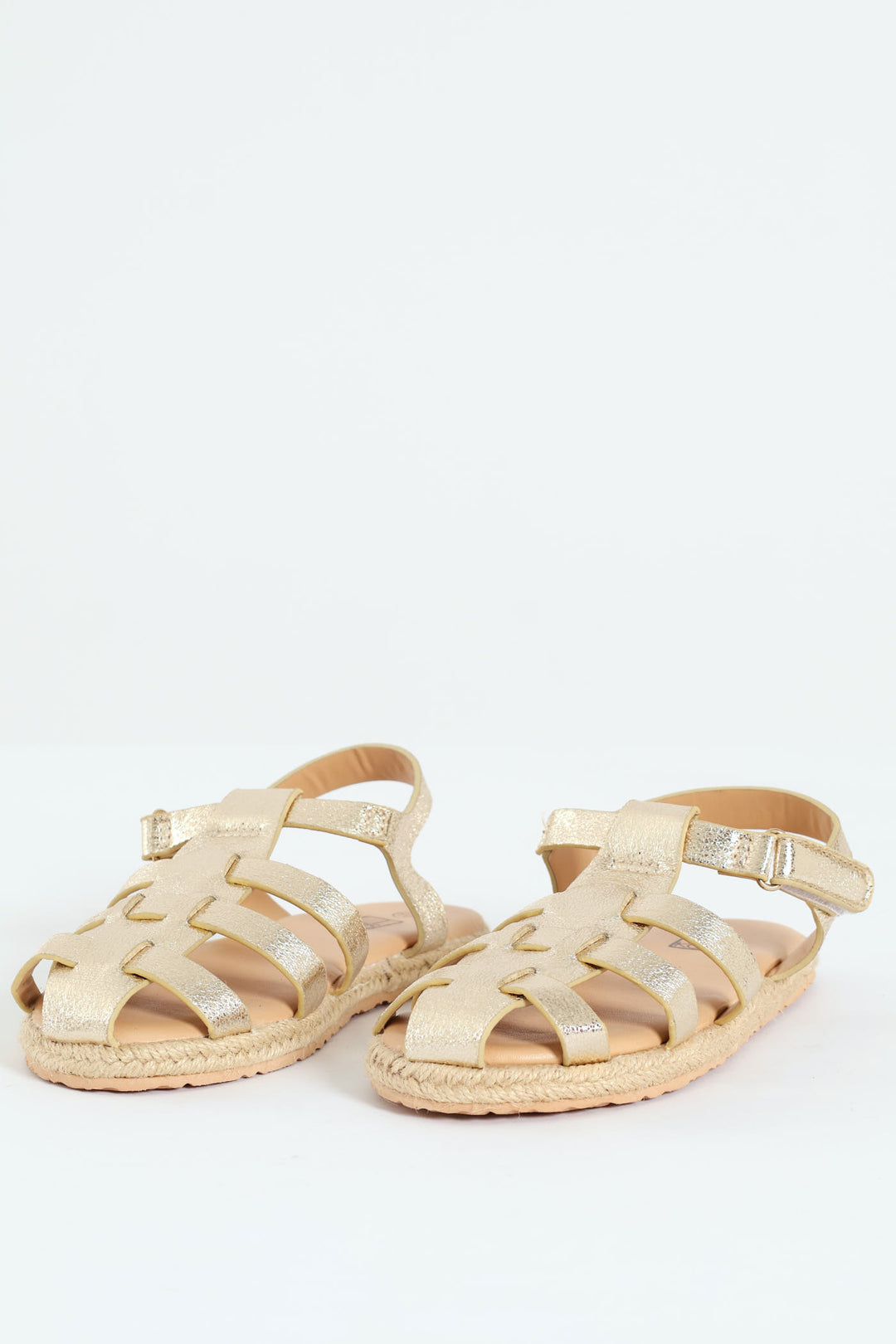 Pre-Girls Caged Espadrille Sandal - Gold