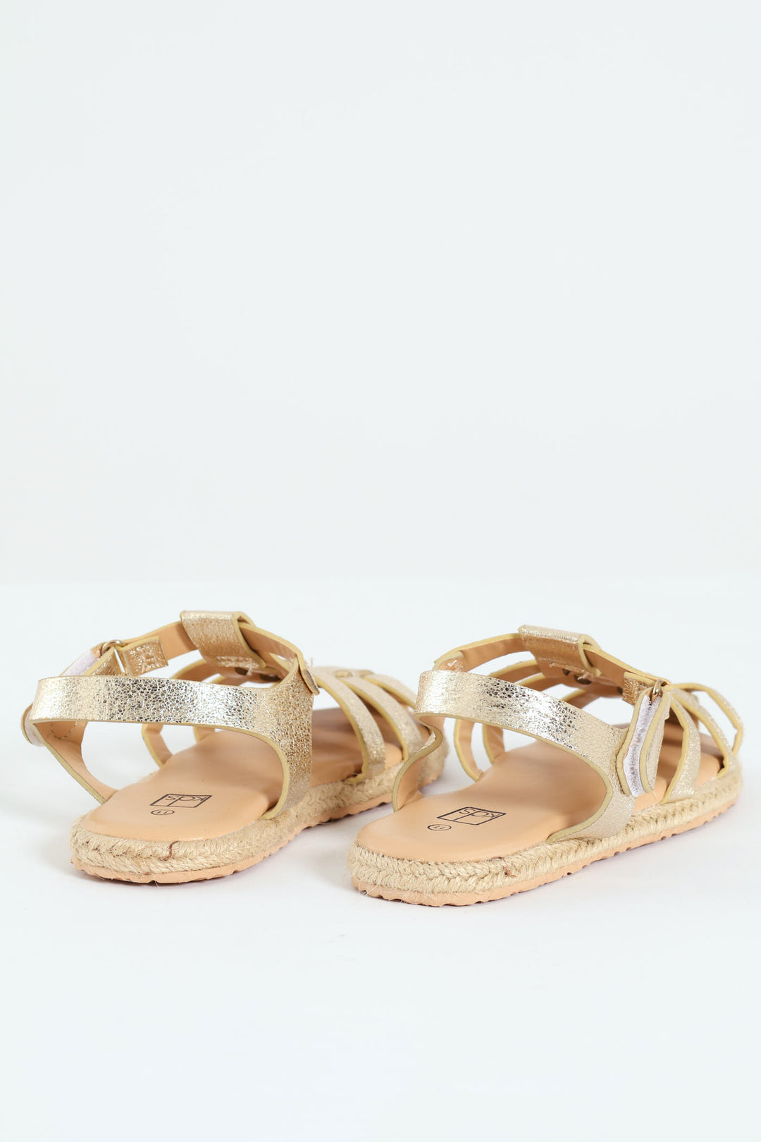 Pre-Girls Caged Espadrille Sandal - Gold