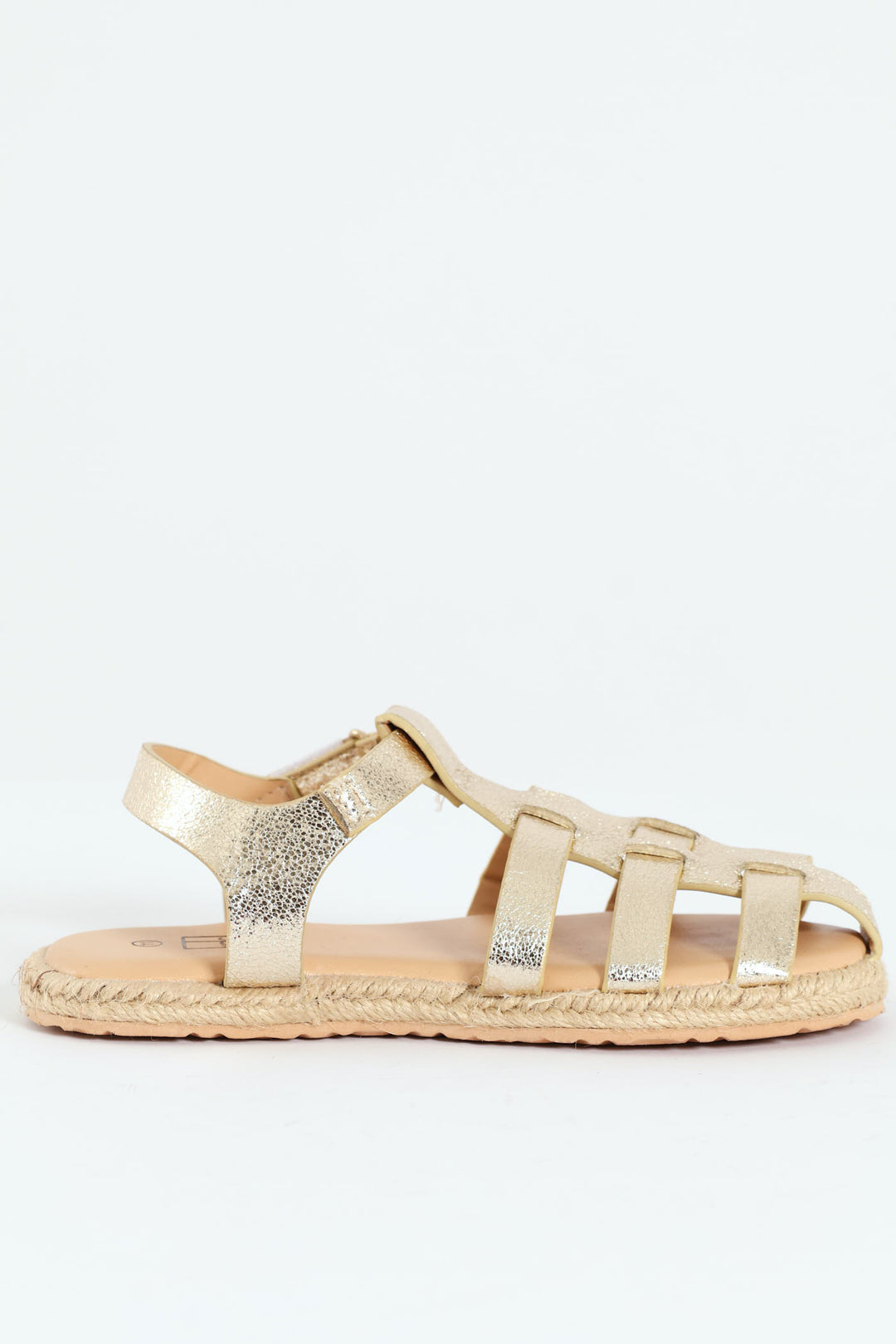 Pre-Girls Caged Espadrille Sandal - Gold