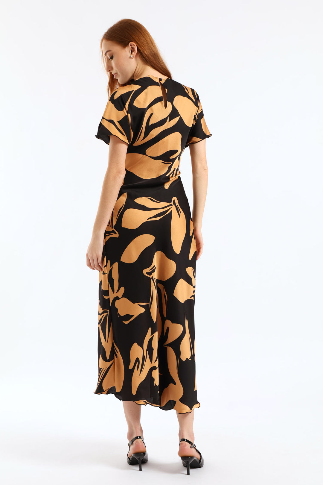 Satin Bias Cut Maxi Dress - Taupe