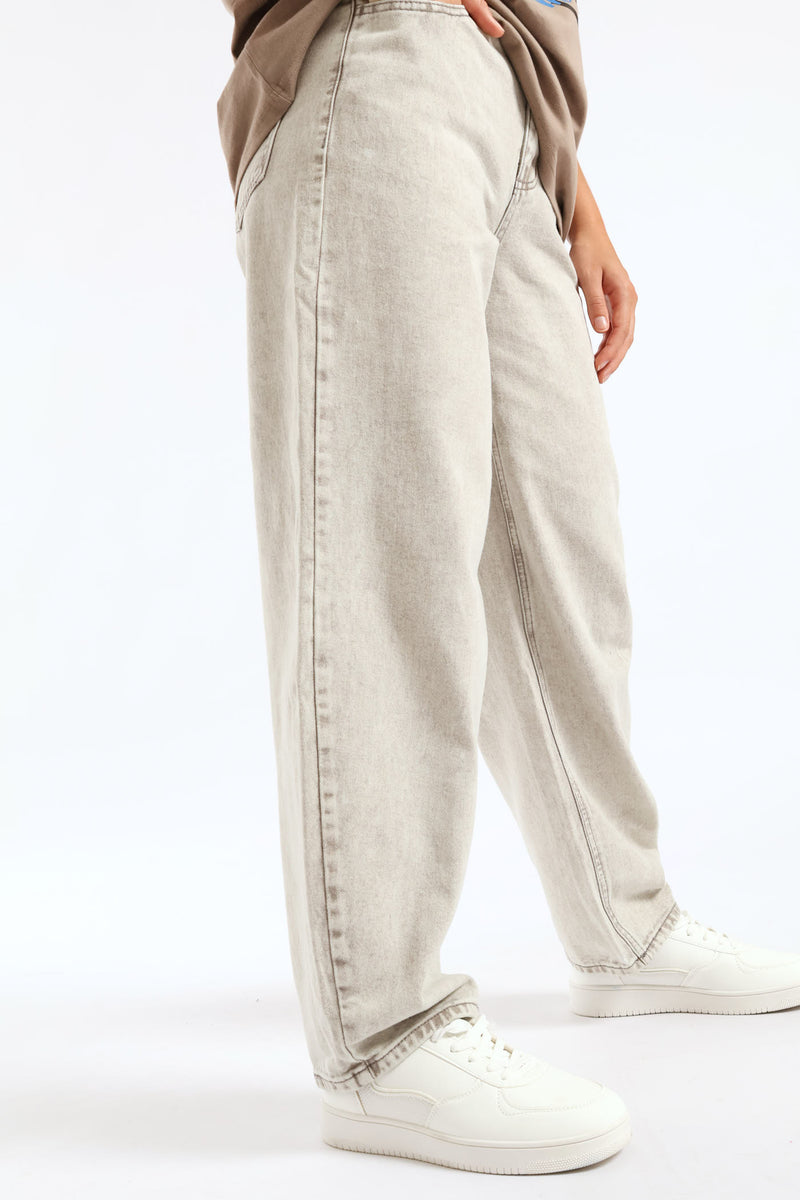 Wide Baloon Denim - Ice Grey