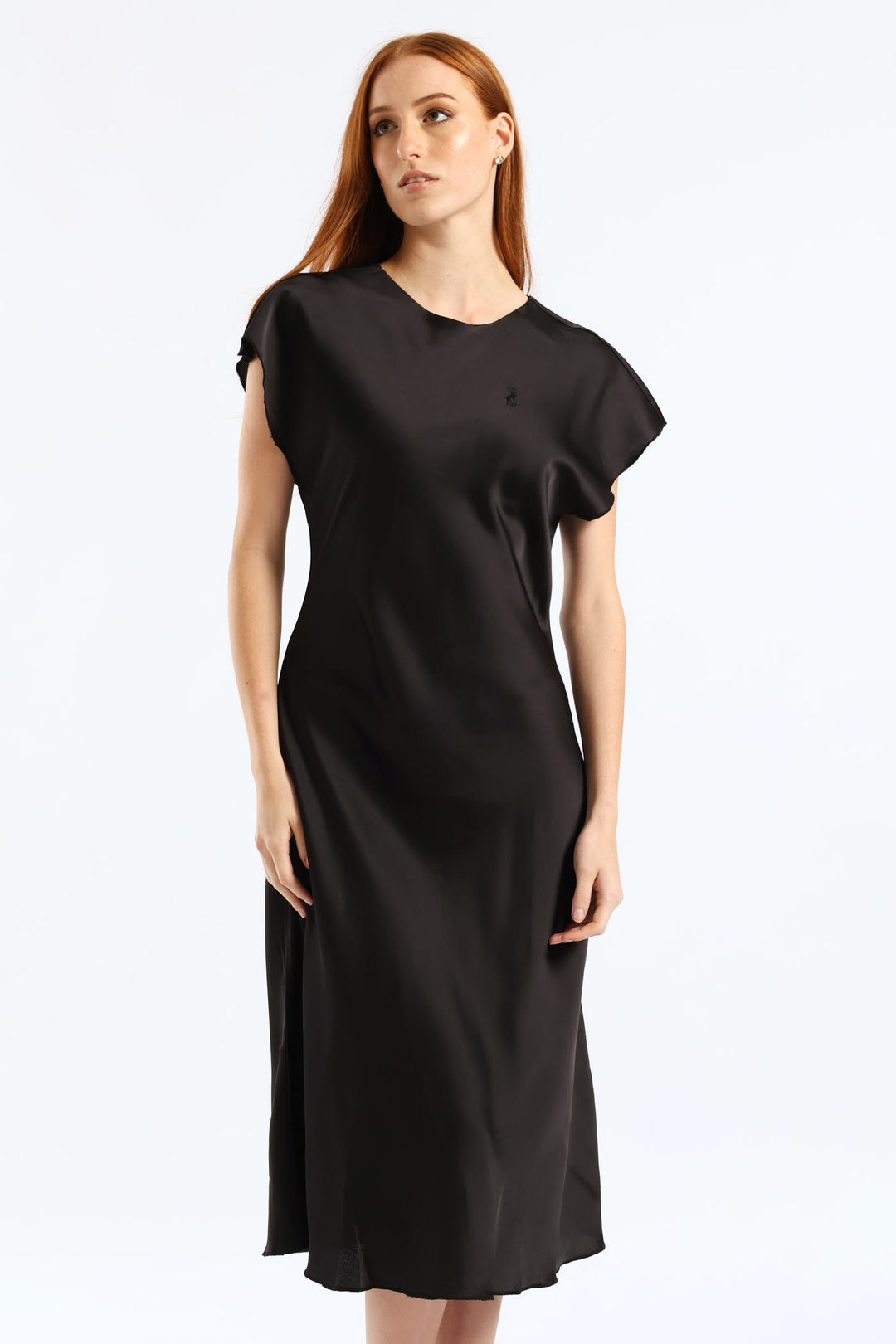 Isabella Bias Cut Dress - Black