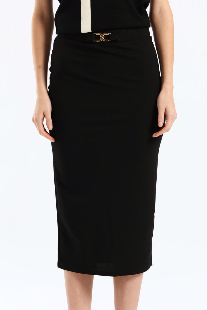 Basic Career Skirt - Black