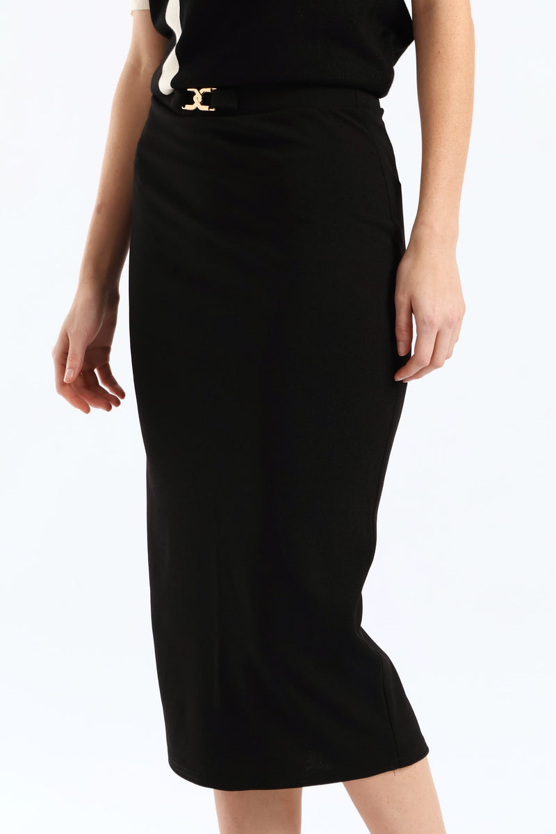 Basic Career Skirt - Black