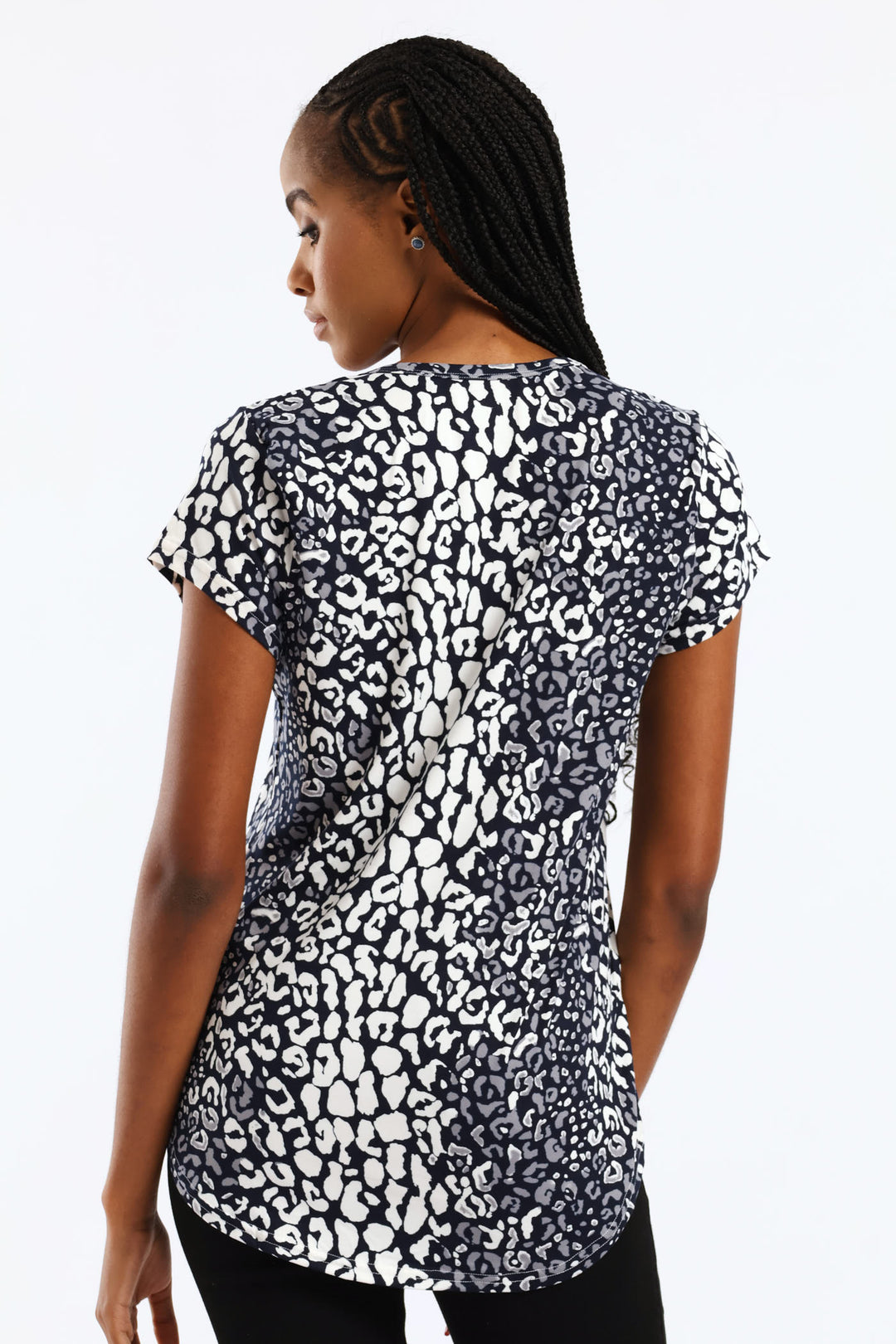 Printed Pocket Tee - Navy/White