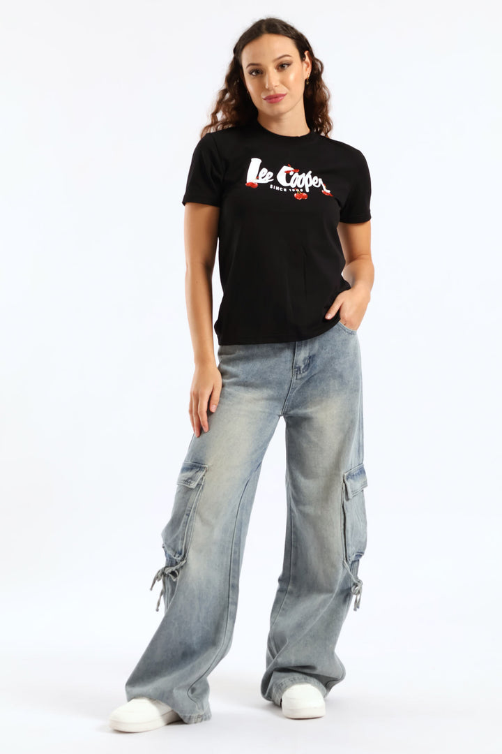 Wide Leg Denim - Light Wash