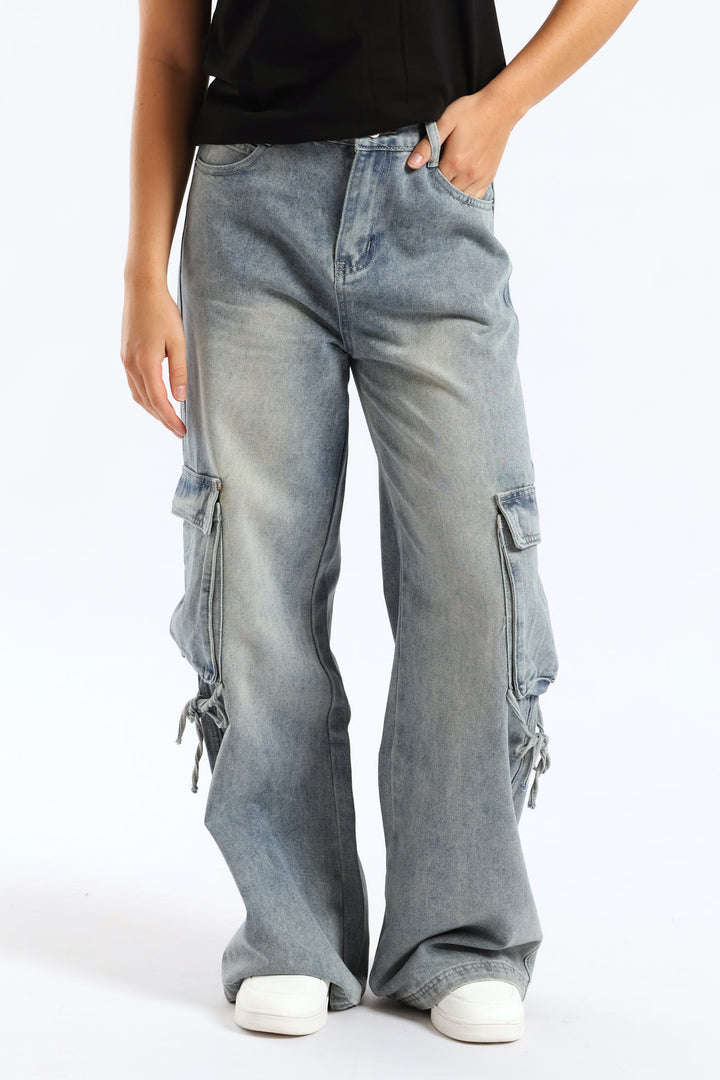 Wide Leg Denim - Light Wash