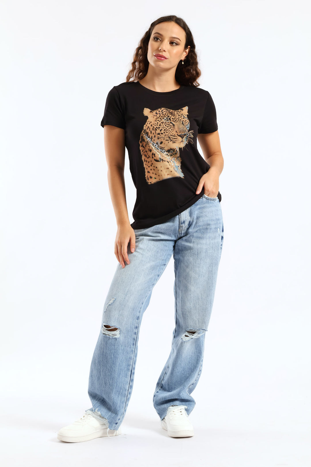 Development Leopard Tee - Black