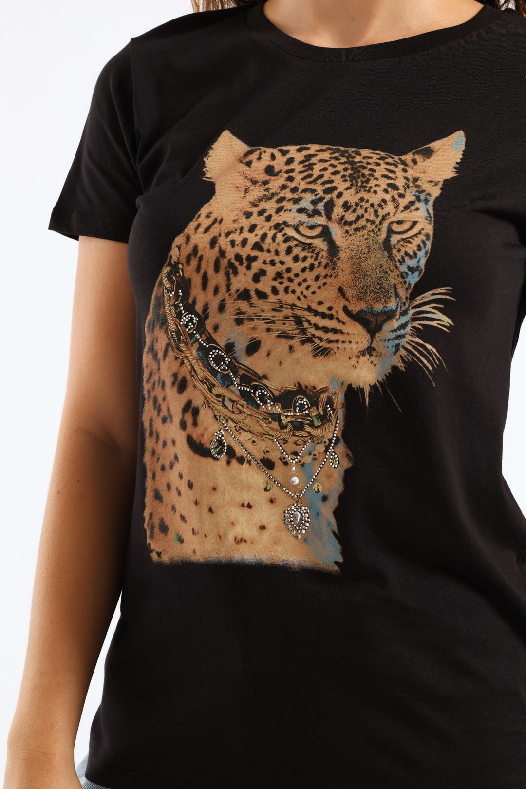 Development Leopard Tee - Black