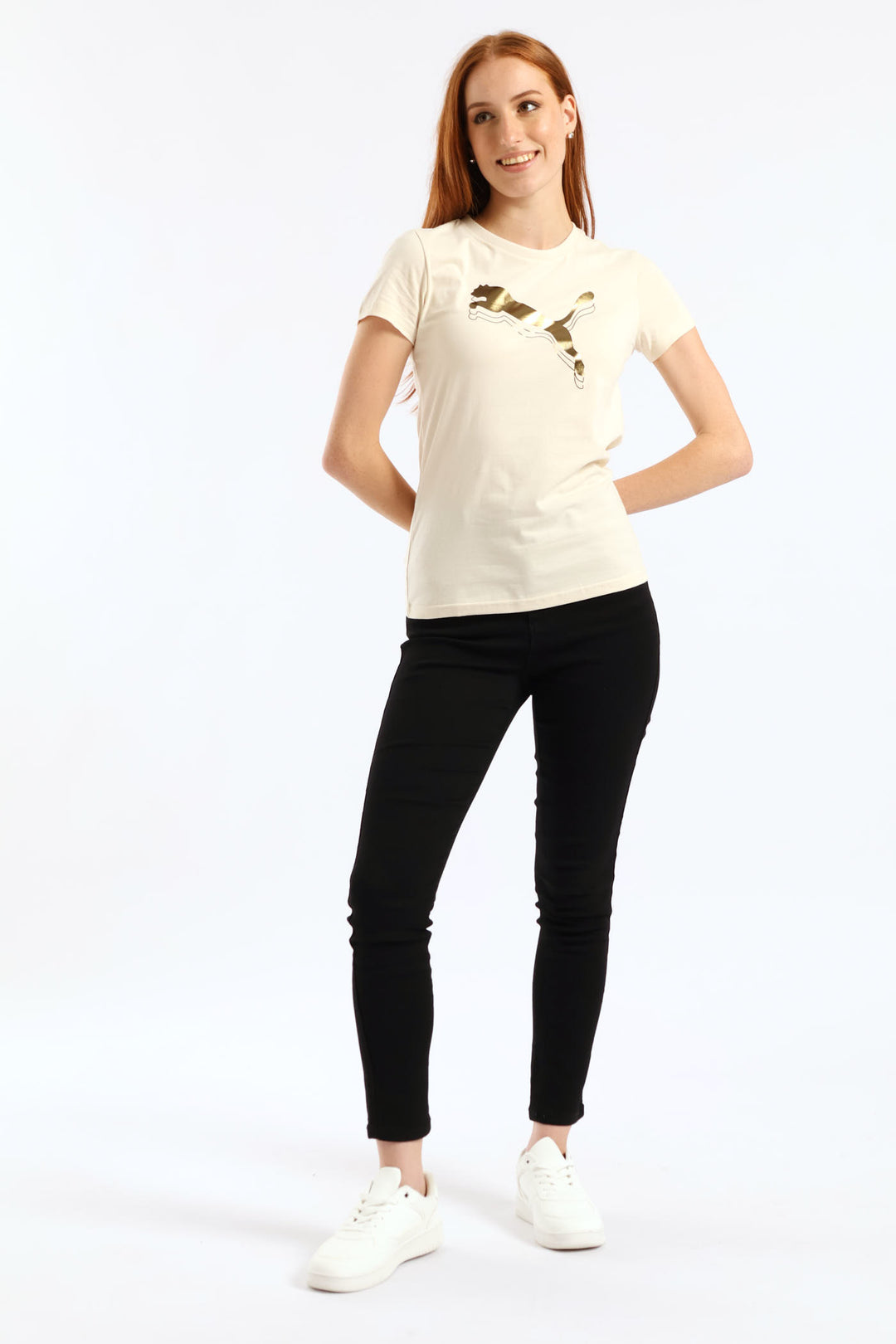 Essential Metallic Tee - Off White