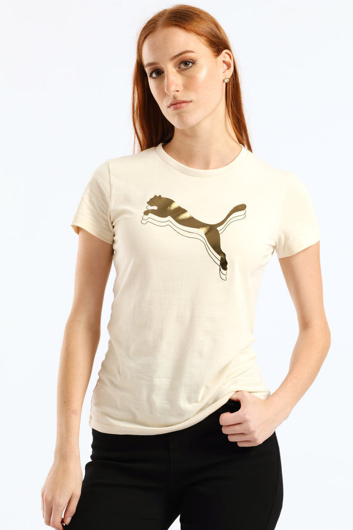 Essential Metallic Tee - Off White