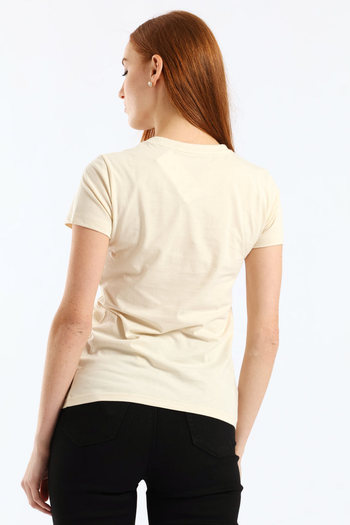 Essential Metallic Tee - Off White