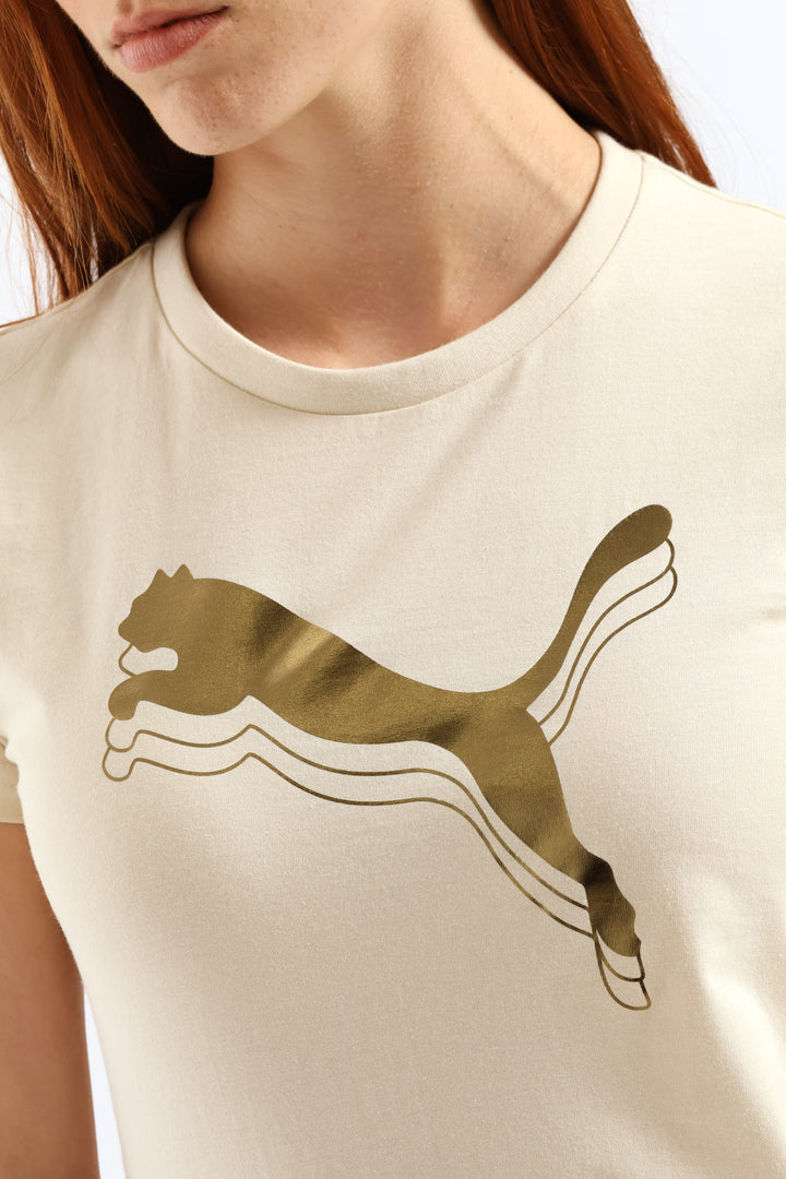 Essential Metallic Tee - Off White