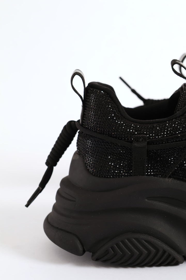 Vault Sequin Chunky Sneaker - Black