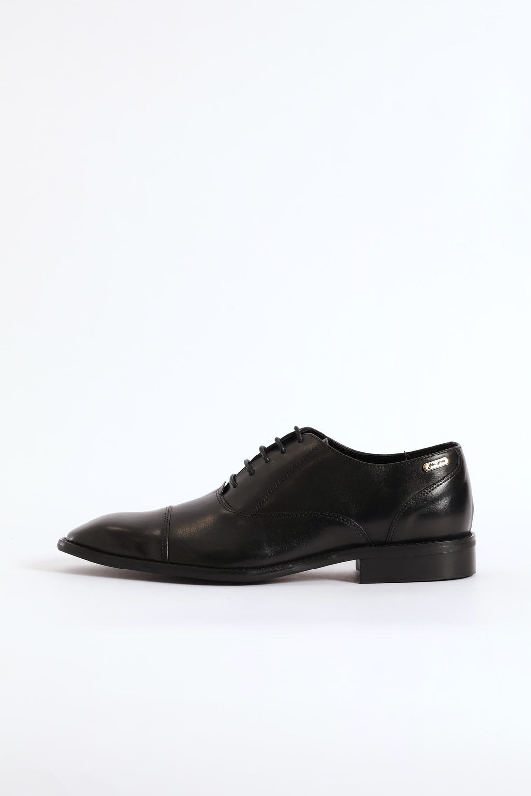 Oxford Lace Up Smart Shoe With Toe Cap - Black