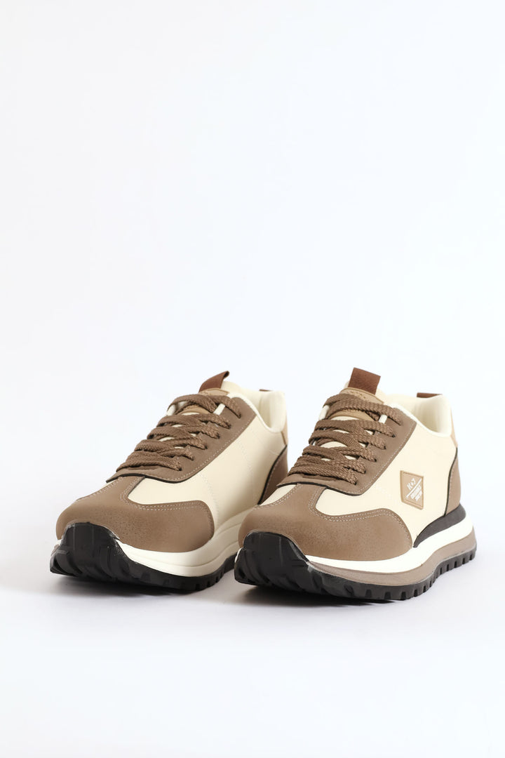 Oxford Retro Trainer - Camel