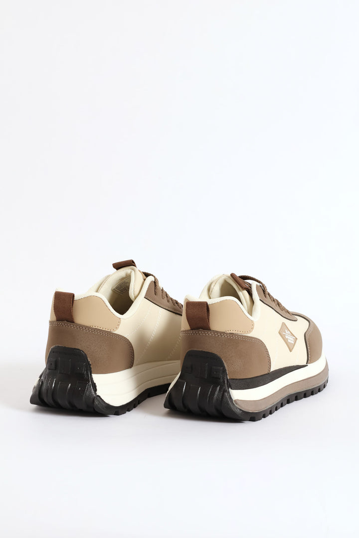 Oxford Retro Trainer - Camel