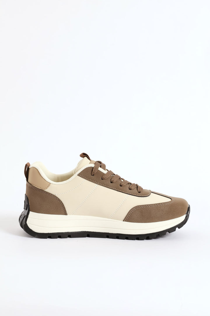 Oxford Retro Trainer - Camel