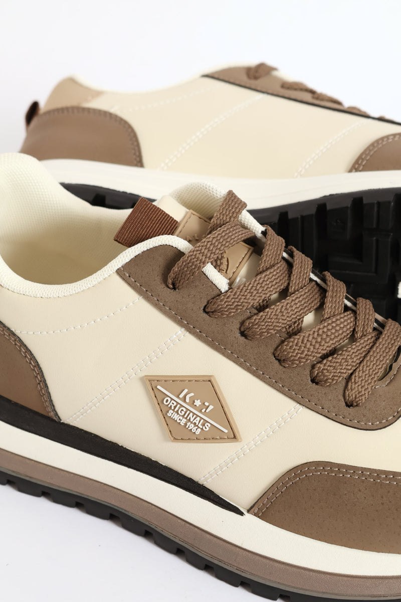 Oxford Retro Trainer - Camel